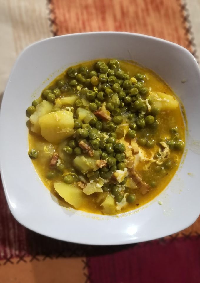 Una foto de Rehogado de guisantes nutritivo