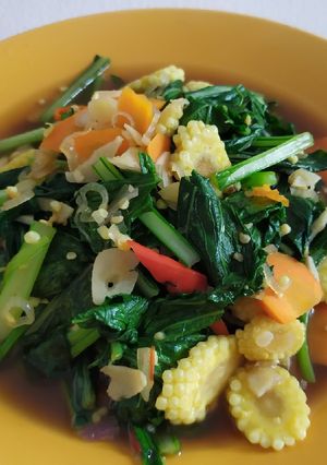 Foto resep Tumis Sawi Hijau Wortel Putren