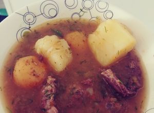 Una foto de Sudado de carne con papas