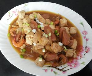 Resep mudah Tumis Tahu, Sosis, dan Udang Yummy Mantul