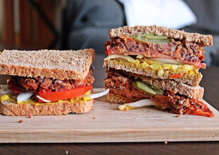 Hamburguesa vegana de alubias