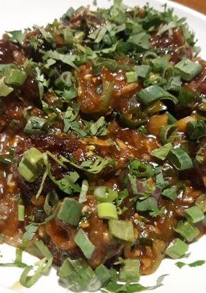 A picture of Vegetable Manchurian.