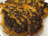 Hamburguesa veggie de berenjena y pimiento rojo 🍆🌶