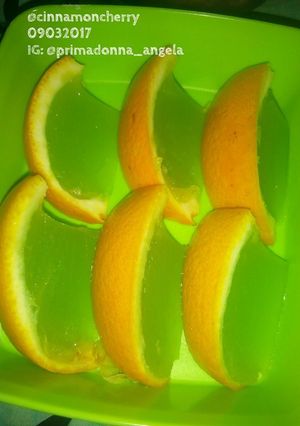 A picture of Orange Pudding Slices.