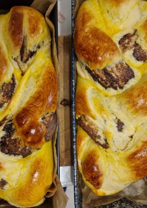 Nutellás-kakaós ostoros kalács recept fotója