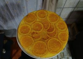 Queque volcado de naranja