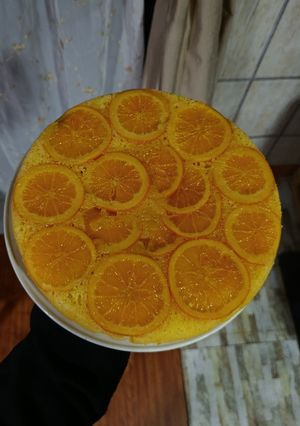 Una foto de Queque volcado de naranja