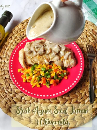 Langkah Mudah untuk Membikin Resep Steak Ayam Saus Jamur yang Lezat Sekali Anti Ribet, Menggugah Selera