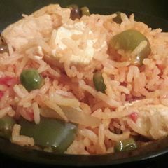 A picture of Matar paneer pulao.