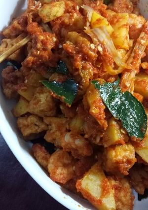 Foto resep Balado Udang Tahu Kentang