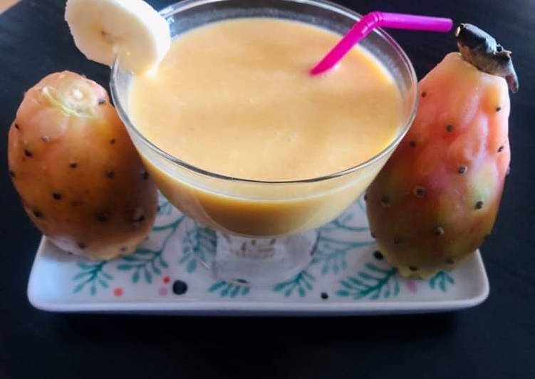 Recipe of Super Quick Homemade Cactus Fig Banana Milkshake