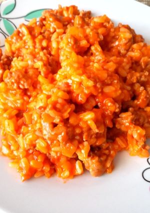 Foto principal de Arroz con carne picada y tomate