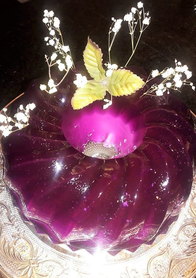 Una foto de Gelatina Flotante o Flotantina sabor Uva, Naranja, Granadilla a lo Carmelita