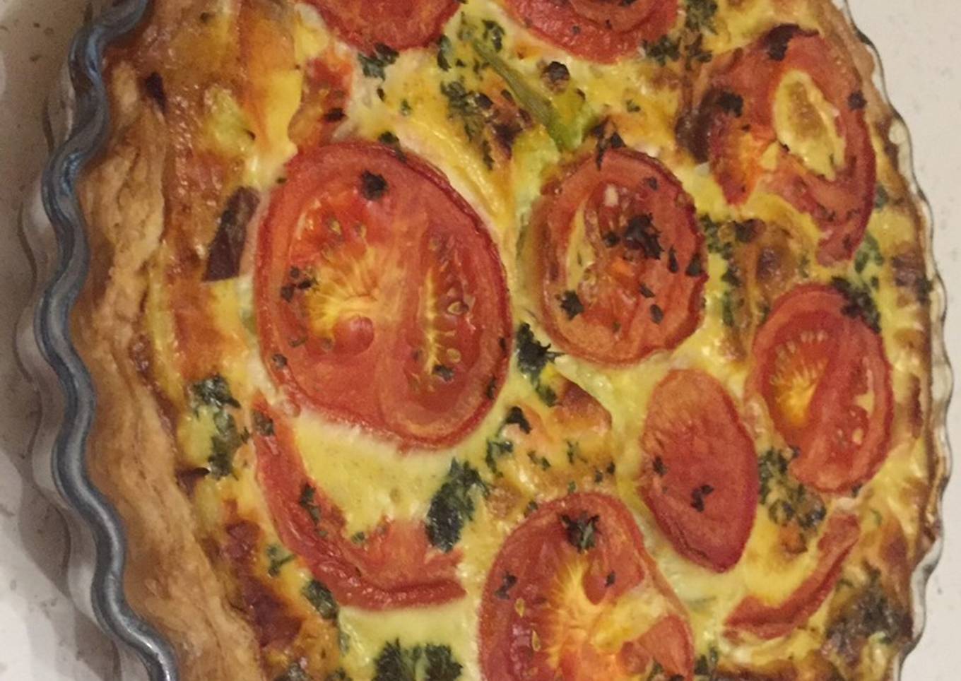 Quiche saumon fumé et poireaux