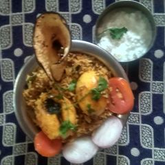 A picture of Egg briyani.
