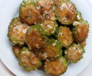 Mudah Cepat Memasak Pare goreng isi daging ikan giling dan tahu siram saus tiram Enak Bergizi Mudah Cepat Memasak Pare goreng isi daging ikan giling dan tahu siram saus tiram Enak Bergizi