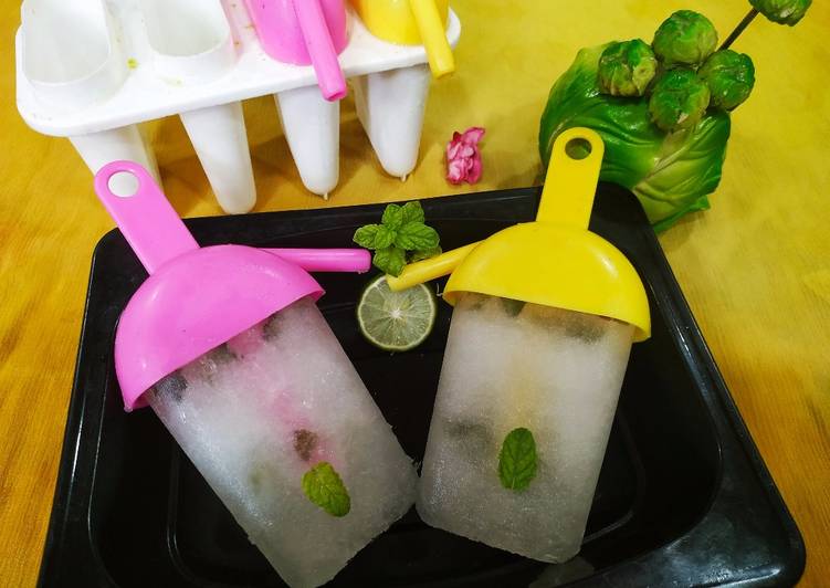 Recipe of Any-night-of-the-week Lemon and mint popsicle