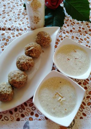 A picture of Leftover roti Churma lodoo.