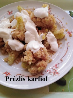 Prézlis karfiol recept fotója