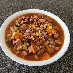 A picture of Dad's Bean and Ham Stew.