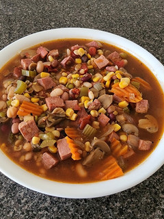 A picture of Dad's Bean and Ham Stew.