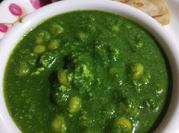 A picture of palak corn curry