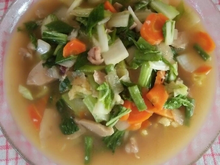 Easy Ways Make Recipes Tumis sawi putih,pakcoy dan wortel the So Delicious Appealing.