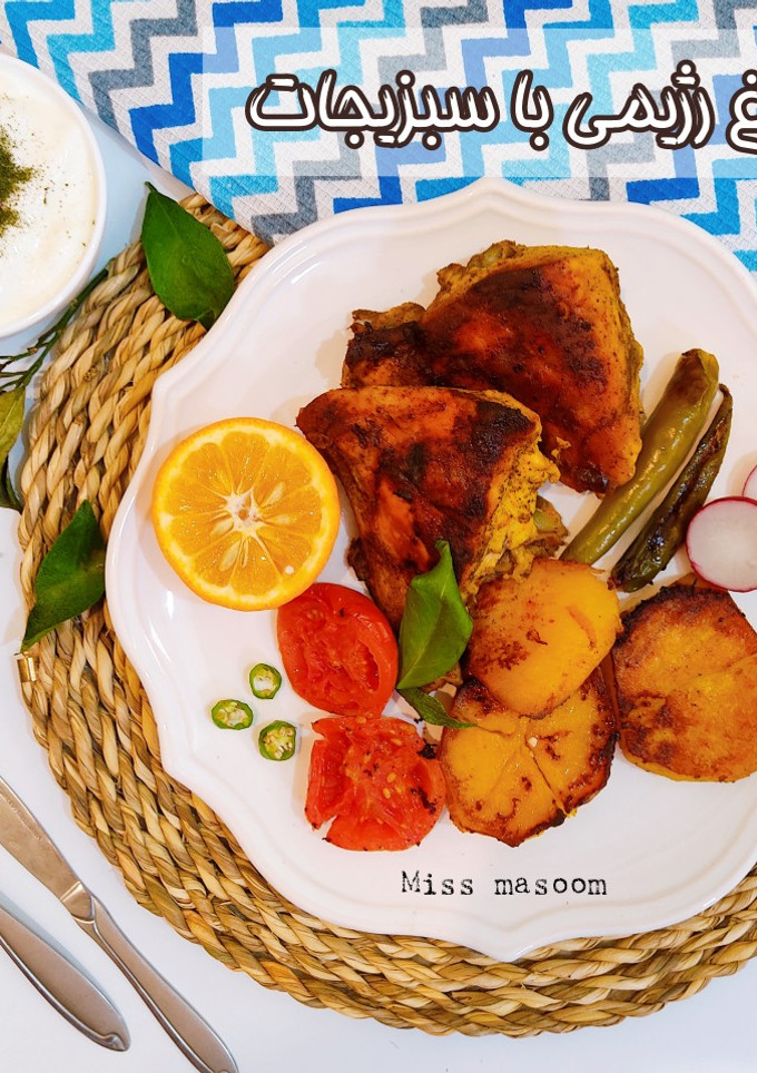 عکسی از دستور مرغ رژیمی با سبزیجات