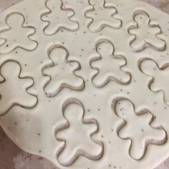 Bread man shaped papri A picture of Bread man shaped papri.