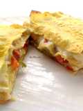 Lasagne con peperoni e crema di zucchine