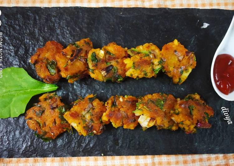 Simple Way to Make Award-winning Palak poha fritters
