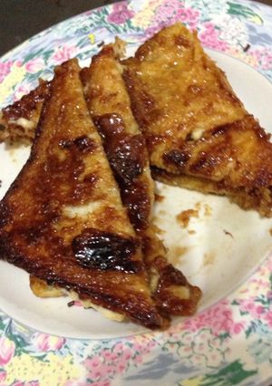 Foto resep Caramel Toast Bread with chocolate and cheese filling 🍞🍫🧀