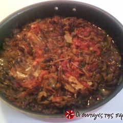 A picture of Fish in the oven Greek style.