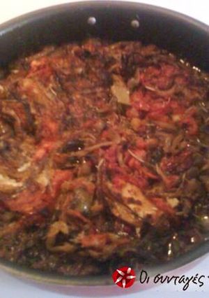 A picture of Fish in the oven Greek style.