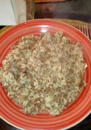 Una foto de Arroz con carne molida