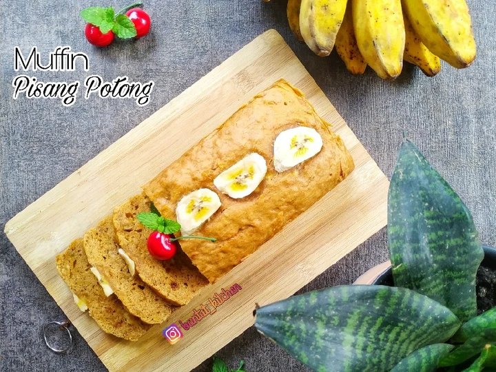 Cara Simple Membikin Resep  Muffin Pisang Potong yang Lezat, Enak Banget