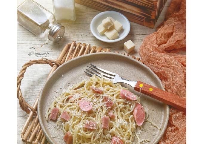 Spaghetti carbonara simple