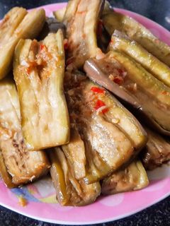 Hình của món Cà tím rim mắm ớt tỏi.