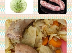 Une photo de Saucisses choux, carottes au cookeo