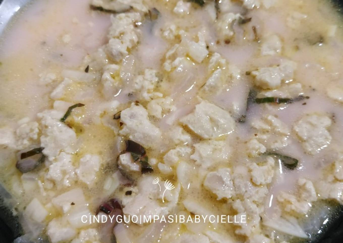 36. MPASI Cheesy Meat with Red Spinach