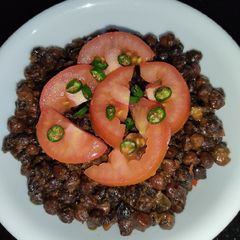 Dry Masala Black Chickpeas (kalay channa) A picture of Dry Masala Black Chickpeas (kalay channa).