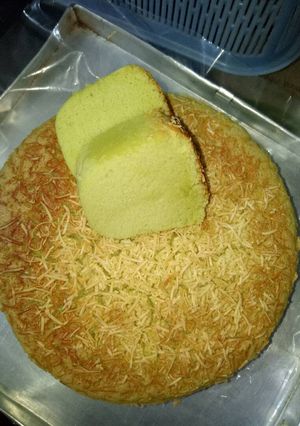 Foto resep Kek pandan keju yummi