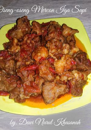 Foto resep Oseng-oseng Mercon Iga Sapi