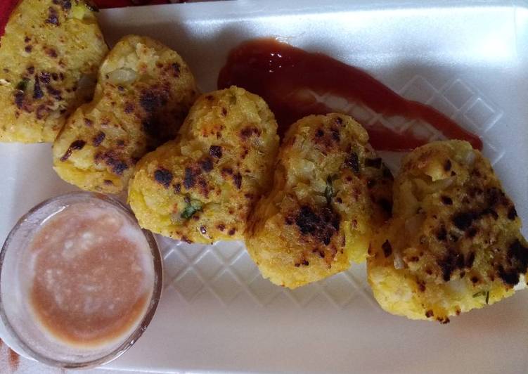 Oats &amp; poha cutlets