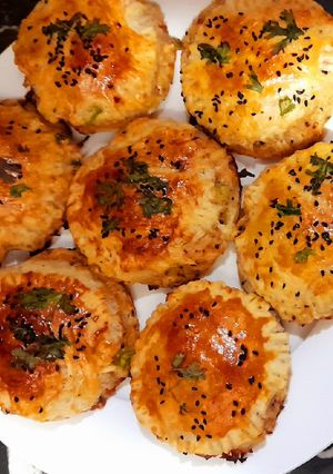 A picture of Chicken cheese patties.