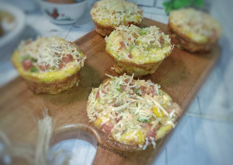 Langkah Mudah untuk Menyiapkan Cupcake Telur Sayur Panggang, Sempurna