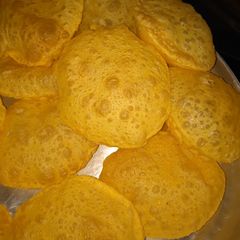 A picture of Masala Poori # Indian dish contest.