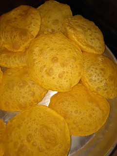A picture of Masala Poori # Indian dish contest.