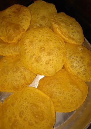 A picture of Masala Poori # Indian dish contest.