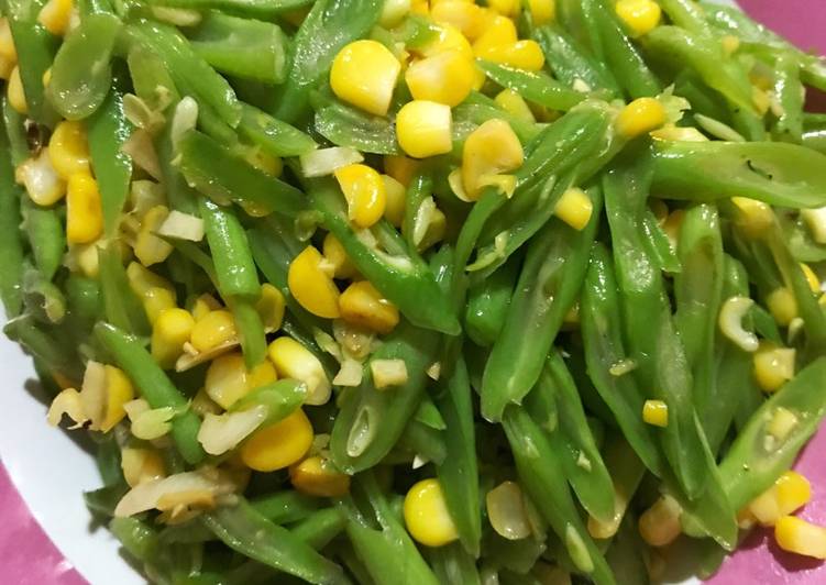 Bagaimana mengolah Tumis buncis jagung manis Lezat